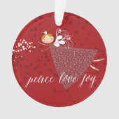 Magische Schneeflocken Faicess Weihnachts-Foto Ornament (Vorderseite)