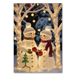 Magische Schneemann-Weihnachtslichter Tischnummer