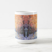 Magische Schneeszene mit Doppelbild 15 oz Tasse (Mittel)