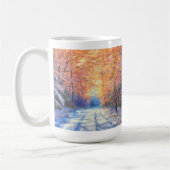 Magische Schneeszene mit Doppelbild 15 oz Tasse (Links)