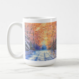 Magische Schneeszene mit Doppelbild 15 oz Tasse