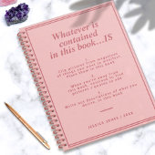 Magische Schöpfungsbox Pink Girly Manifestation Notizblock