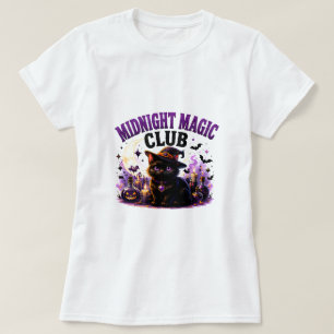 🐈⬛ Magische schwarze Katze Halloween-Spruch 🌙 T-Shirt