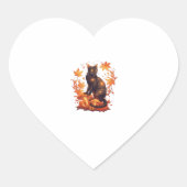Magische Schwarze Katze im Herbstwald � Celestial  Herz-Aufkleber (Vorderseite)