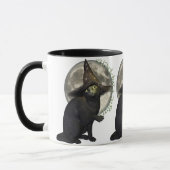 Magische schwarze Katze Tasse (Links)