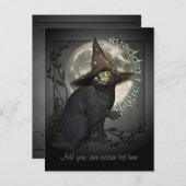 Magische Schwarzkatzenpostkarte Postkarte (Vorne/Hinten)