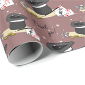 Magische Show Danke! Rot Geschenkpapier (Rolleneckpunkt)