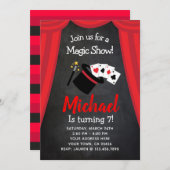 Magische Show-Geburtstags-Einladung Einladung (Vorne/Hinten)
