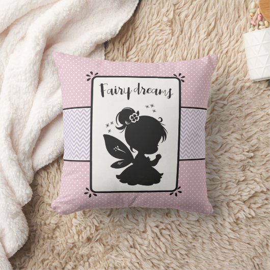Magische Silhouette: Pink Polka Dot Delight Kissen (Decke)