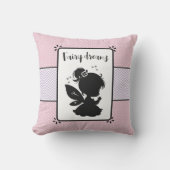 Magische Silhouette: Pink Polka Dot Delight Kissen (Vorderseite)