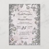 Magische Silver Winter Weihnachtsfeier Einladung Postkarte (Vorderseite)