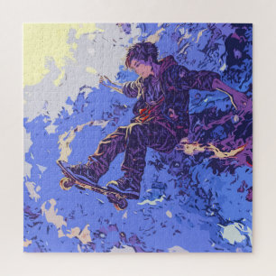 Magische Skateboard-Fahrt - Skateboarder Puzzle
