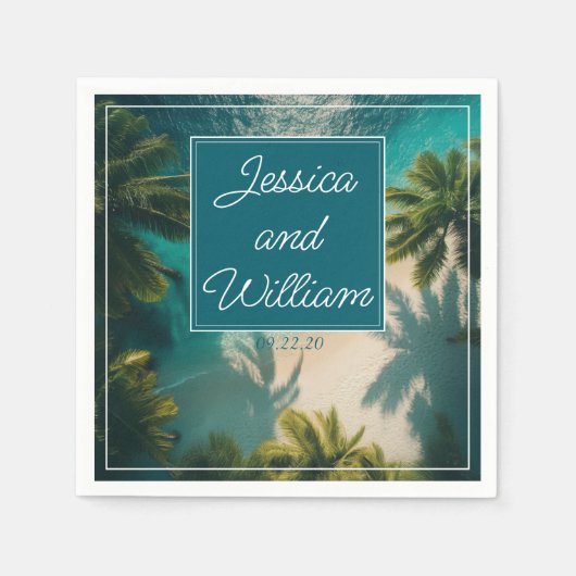 Magische Sommerhochzeit Serviette (Vorderseite)