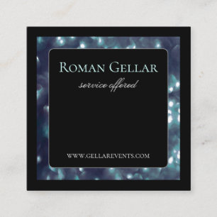 Magische Sparkle Print Business Card Quadratische Visitenkarte