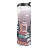 Magische Spätnachts Leseleitung Laterne Buchstapfe Thermosbecher (Nach links gedreht)