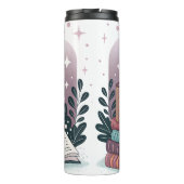 Magische Spätnachts Leseleitung Laterne Buchstapfe Thermosbecher (Rückseite)