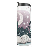 Magische Spätnachts Leseleitung Laterne Buchstapfe Thermosbecher (Nach rechts gedreht)