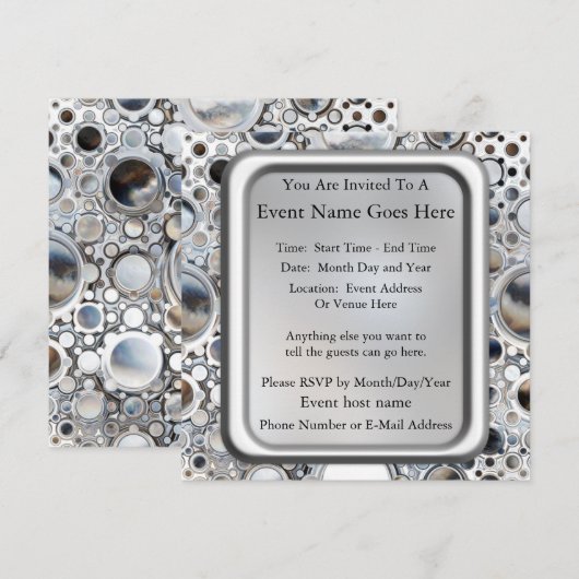 Magische Spiegel Einladung (Vorne/Hinten)