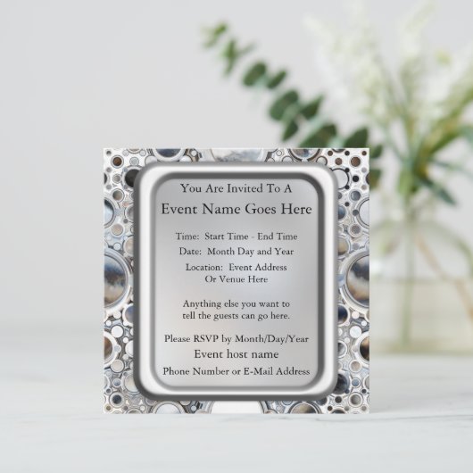 Magische Spiegel Einladung (Stehend Vorderseite)