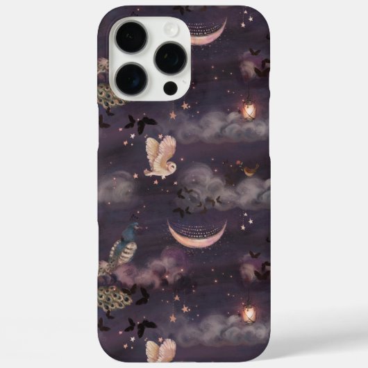 Magische Spooky Owl Moon Lila Lantern Case-Mate iPhone Hülle (Rückseite)