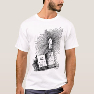 Magische Sprüche Buch Kerze Hexenkunst Kunst T-Shirt
