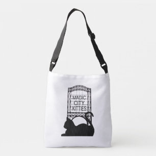 Magische Stadt-Kätzchen-Tasche Tragetaschen Mit Langen Trägern