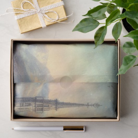 Magische Steampunk Red Panda Flight Decoupage Seidenpapier (Geschenk)