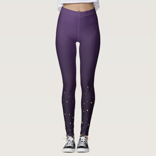 Magische Sterne Nachthimmel Leggings (Vorderseite)