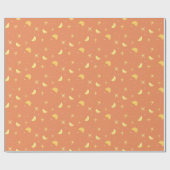 Magische Sterne und Monde | Festive Jolly Peach Geschenkpapier (Flach)