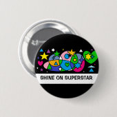 MAGISCHE STERNE UND MONDE SCHALTFLÄCHE BUTTON (Vorne & Hinten)