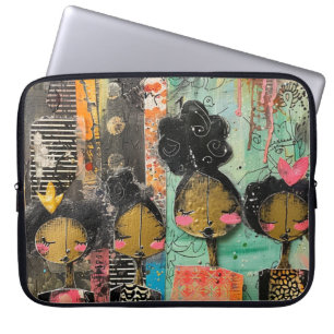 Magische süße Schwestern Scrapbook Geschichte Laptopschutzhülle