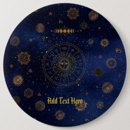 Magische Symbole des Schutzes Mandala Pagan Hexe Button