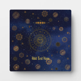 Magische Symbole des Schutzes Mandala Pagan Hexe Fotoplatte