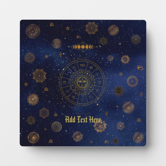 Magische Symbole des Schutzes Mandala Pagan Hexe Fotoplatte (Vorderseite)