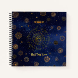 Magische Symbole des Schutzes Mandala Pagan Hexe Notizblock