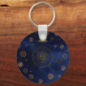 Magische Symbole des Schutzes Mandala Pagan Hexe Schlüsselanhänger (Vorderseite)