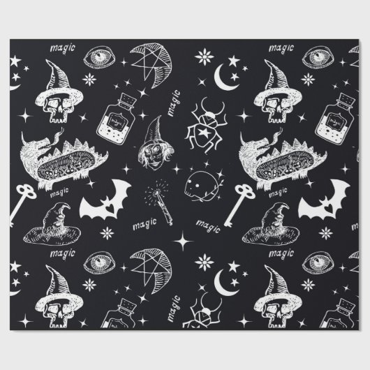 Magische Symbole Geschenkpapier (Flach)