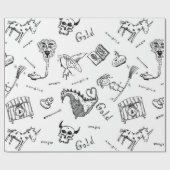 Magische Symbole Geschenkpapier (Flach)