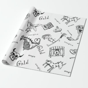 Magische Symbole Geschenkpapier