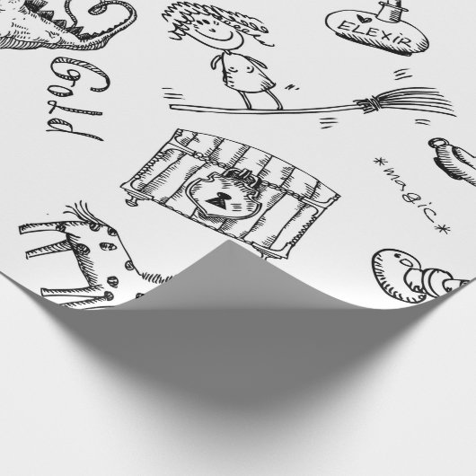 Magische Symbole Geschenkpapier (Ecke)