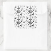 Magische Symbole Quadratischer Aufkleber (Tasche)