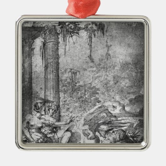 Magische Szene Silbernes Ornament (Vorne)