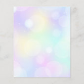 Magische Tag Regenbogen Einhorn Geburtstagsbudget (Rückseite)