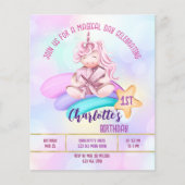 Magische Tag Regenbogen Einhorn Geburtstagsbudget  (Vorderseite)