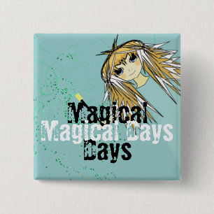 Magische Tage Ultra Niedliche Anime Girl Magic Wan Button