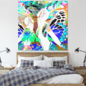 Magische Tanz Stretched Canvas Print Leinwanddruck (Insitu (Schlafzimmer))