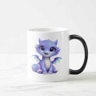 Magische Tasse mit einem süßen blauen Drachenbaby