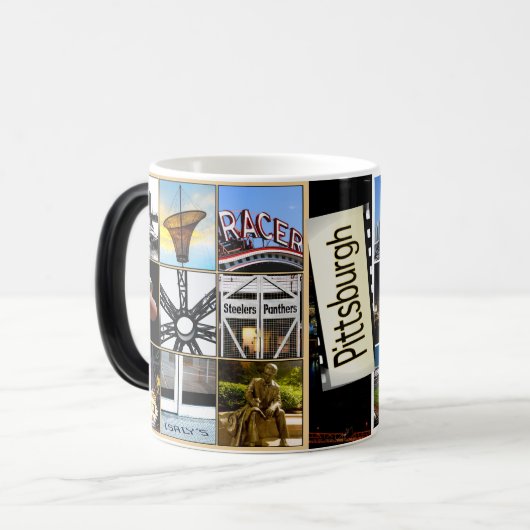 Magische Tasse-Pittsburgh-Image wird angezeigt, we Verwandlungstasse (Vorderseite Links)