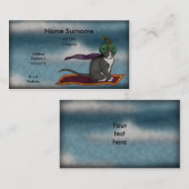 Magische Teppich-Katze, Visitenkarteschablone Visitenkarte (Vorne/Hinten)