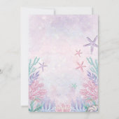 Magische Tiere unter dem Meer Mädchen Geburtstag Einladung (Rückseite)